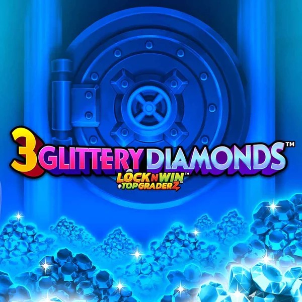 3 Glittery Diamonds slot visual from PearFiction Studios available on casinoleprezone.co.nl