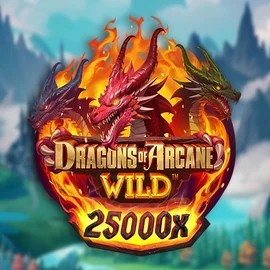 Dragons of Arcane Wild slot logo by Foxium at Leprezone Casino
